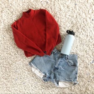 Burnt Orange Turtleneck Sweater